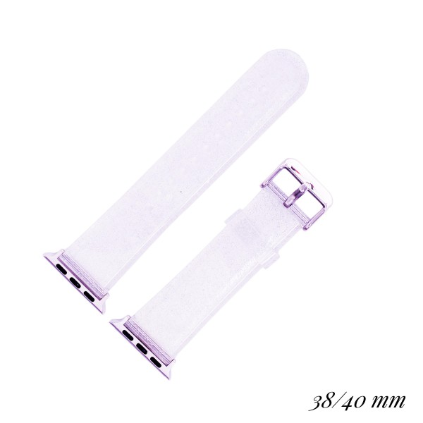 Wholesale silver Glitter Interchangeable Silicone Printed Smart Watch Band Smart