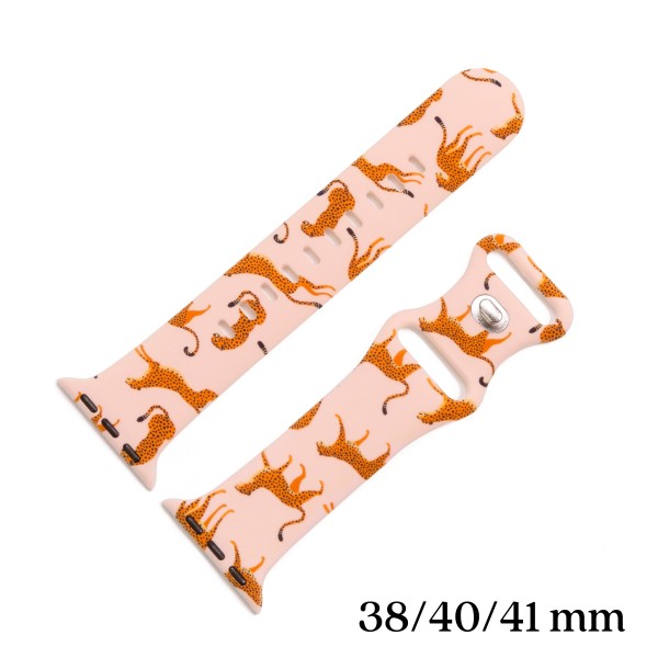 Wholesale leopard Printed Silicone Smart Watch Band Smart Watches Only Fits mm W