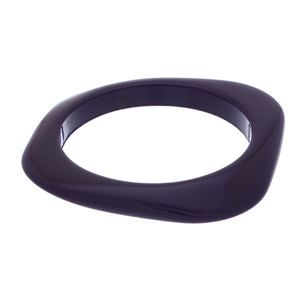 Purple poly-resin bangle bracelet.