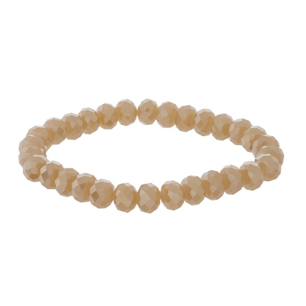 Wholesale dainty faceted bead stretch bracelet
