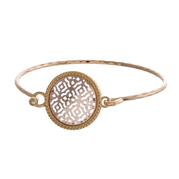 Wholesale gold bangle bracelet filigree circle