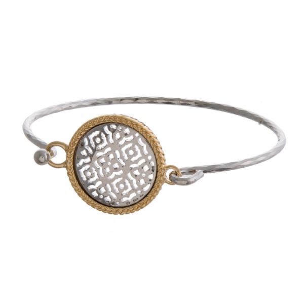 Wholesale gold bangle bracelet filigree circle