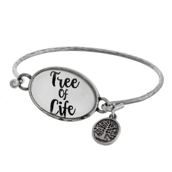 Wholesale cuff bracelet charm message Tree Life Approximate diameter