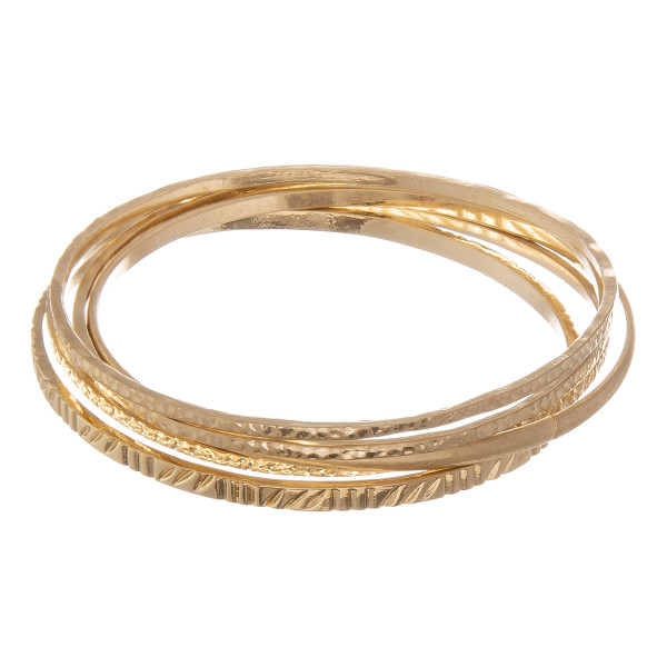 Wholesale five metal bangles Approximate diameter