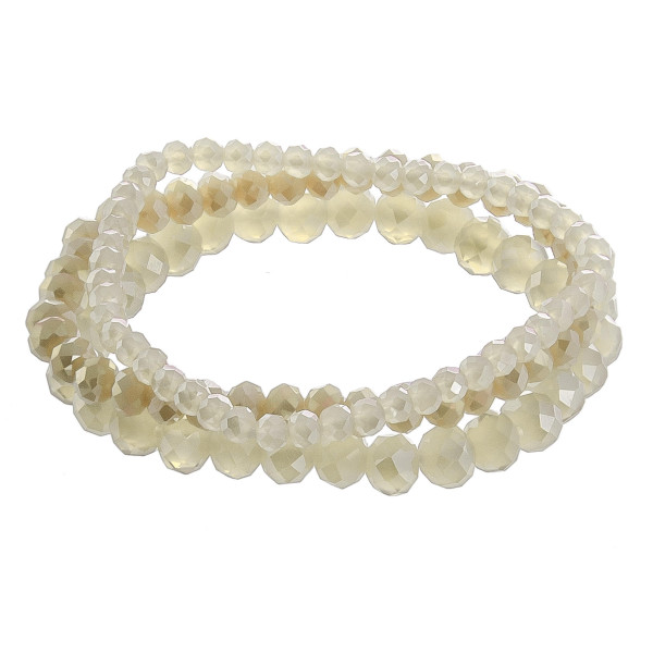 Wholesale stretch bracelet set faceted beads Approximate