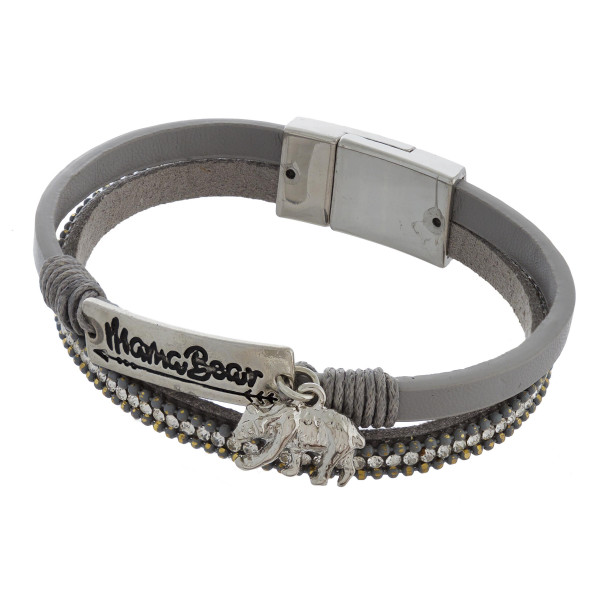Wholesale mama bear bracelet magnetic closure Approximate