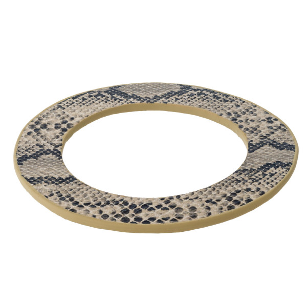 Wholesale soft bendable faux leather snakeskin disc bracelet diameter Fits up wr