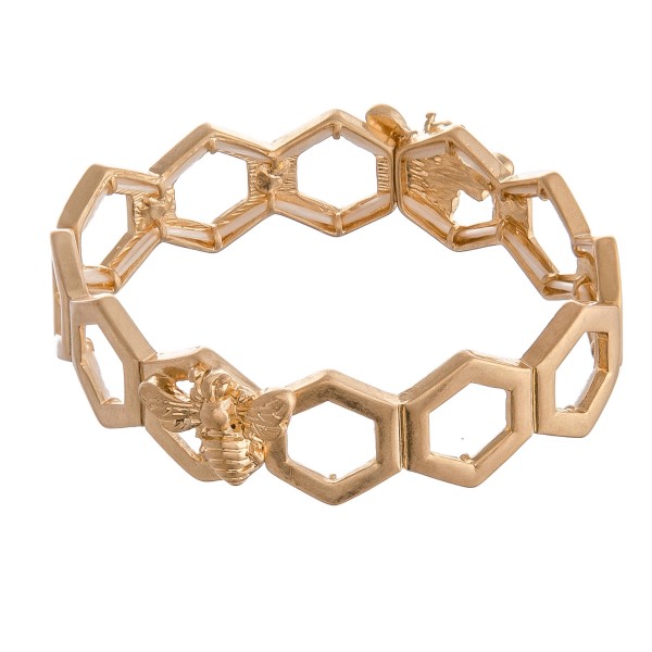 Wholesale honey Bee Stretch Bangle Bracelet diameter Fits up wrist