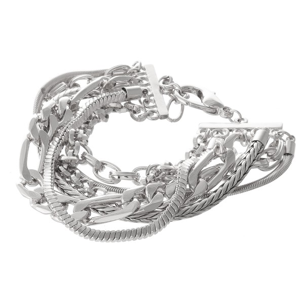 Wholesale chain Link Layered Bracelet diameter Fits up wrist Adjustable Extender