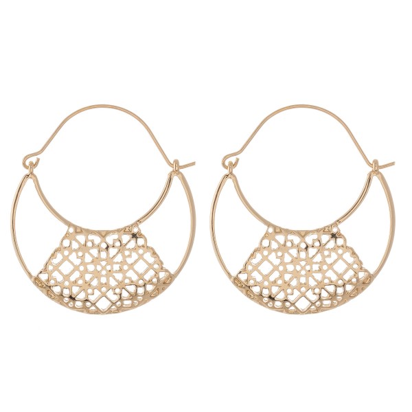 Wholesale brass Filigree Bohemian Hoop Earrings diameter