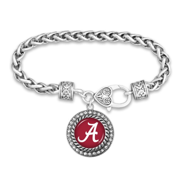 Wholesale alabama Game Day Bracelet Rhinestone Accents Rope Chain Bracelet Rhine