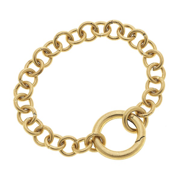 Wholesale chain Link O Ring Bracelet Worn Gold O Ring Hinge Clasp Closure Diamet