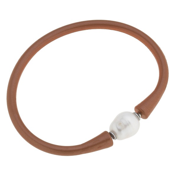 Wholesale silicone Flex Pearl Stretch Bracelet Flexible silicone band rolls hand