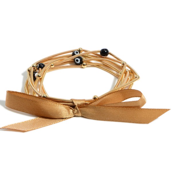 Wholesale set Seven Wire Bracelets Evil Eye Accents Diameter