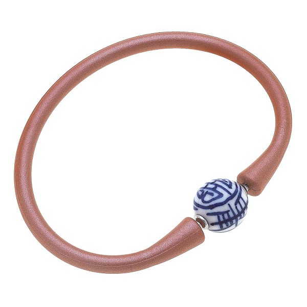 Chinoiserie Bead Silicone Bracelet

-Approximately 2.5" Diameter