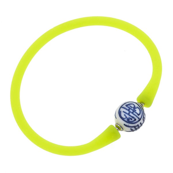 Wholesale chinoiserie Bead Silicone Bracelet Diameter