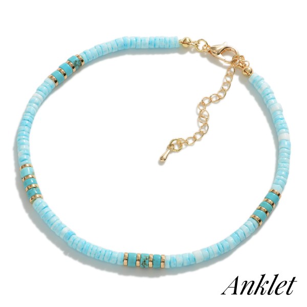 Wholesale puka Shell Beaded Anklet Long Extender Long