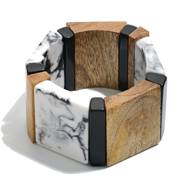 Wholesale chunky Wood Resin Bracelet Diameter