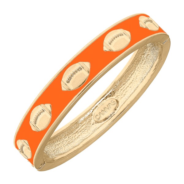 Wholesale camille Gold Football Hinged Bangle Bracelet Diametter