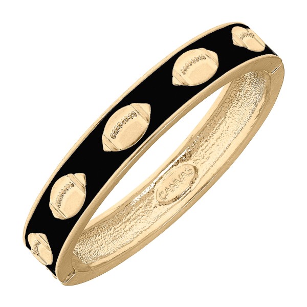 Wholesale camille Gold Football Hinged Bangle Bracelet Diametter