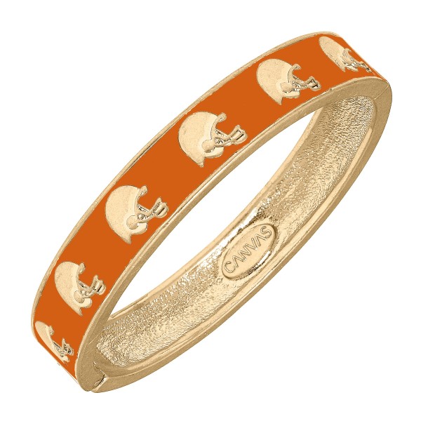 Wholesale camille Gold Football Helmet Hinged Bangle Bracelet Diameter