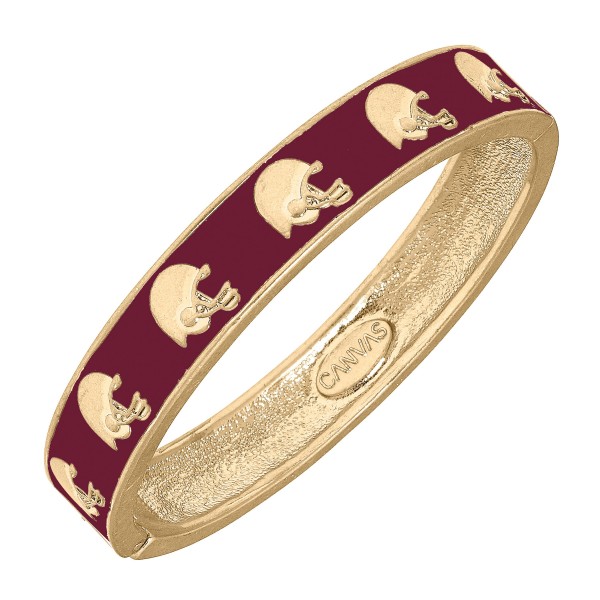 Wholesale camille Gold Football Helmet Hinged Bangle Bracelet Diameter