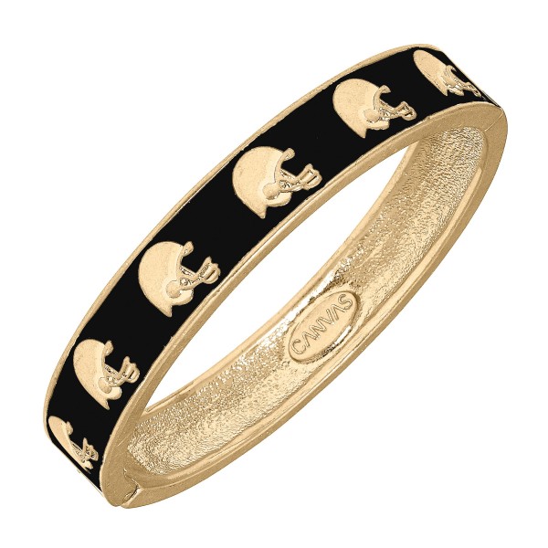 Wholesale camille Gold Football Helmet Hinged Bangle Bracelet Diameter