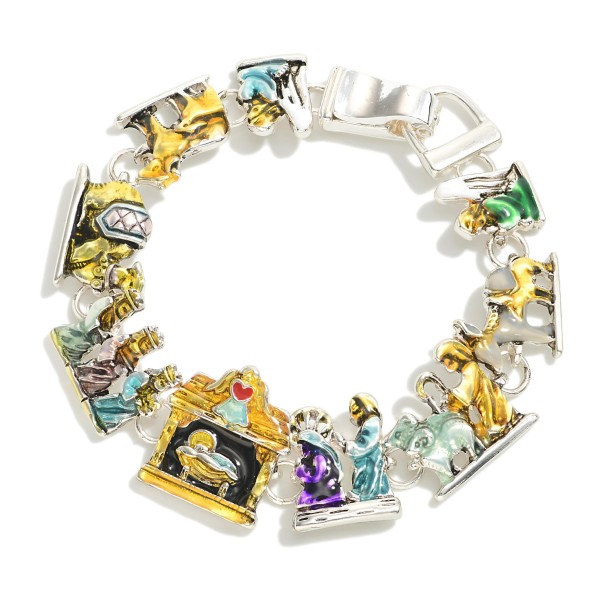 Nativity Scene Charm Bracelet.

- Approximately 7.5" L