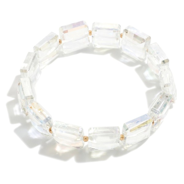 Square Beaded Stretch Bracelet

- Approximately 2.75" Diameter