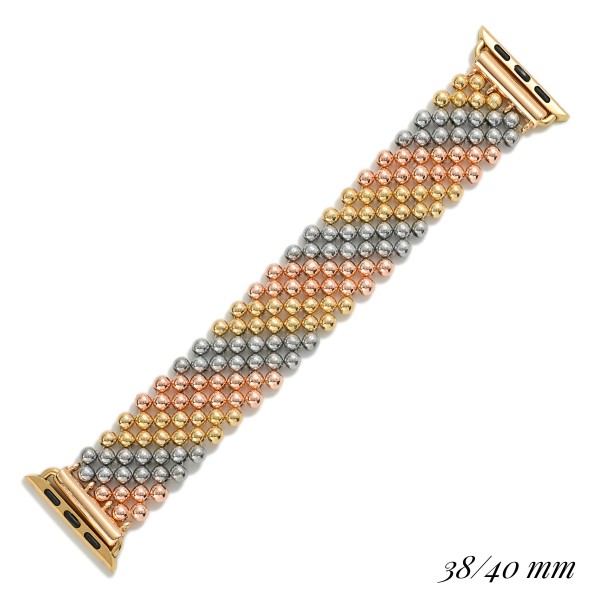 Wholesale stretch Metal Beaded Smartwatch Band Smart Watch Only Fits mm Watch St