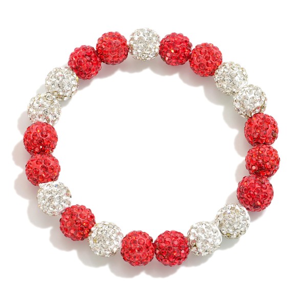 Wholesale two Rhinestone Studded Stretch Bracelet D