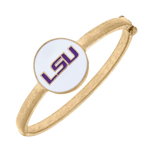 Wholesale nCAA Officially Licensed Enamel Hinge Bangle Bracelet Canvas NCAA Offi