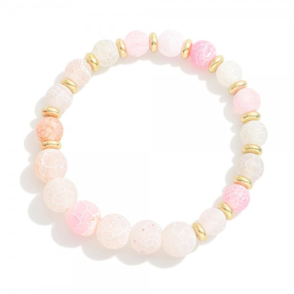 Wholesale beaded Stretch Bracelet Crackled Detail D