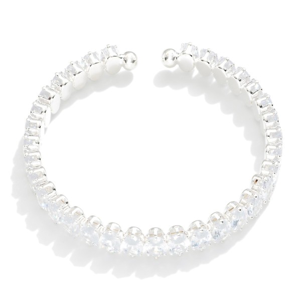 Wholesale cubic Zirconia Studded Cuff Bracelet D
