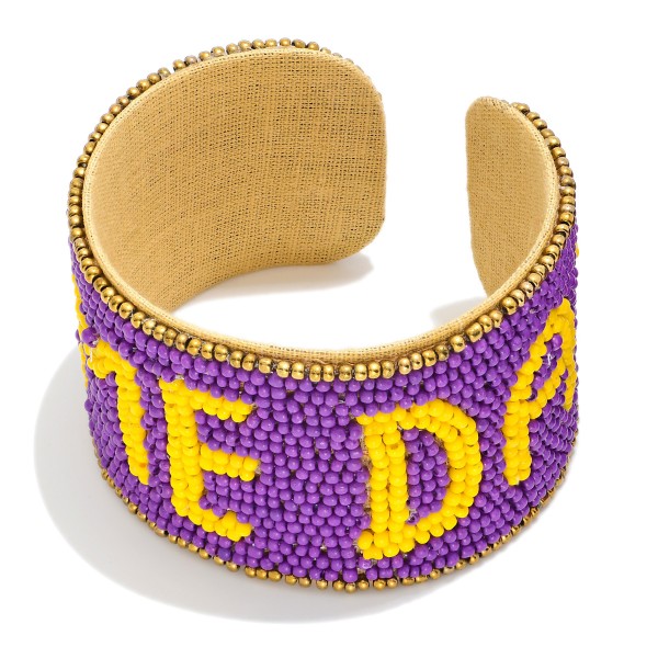 Wholesale seed Bead Game Day Cuff Bracelet D
