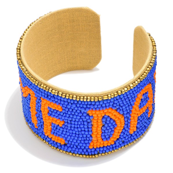 Wholesale seed Bead Game Day Cuff Bracelet D