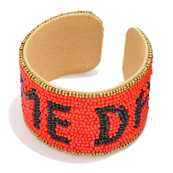 Wholesale seed Bead Game Day Cuff Bracelet D