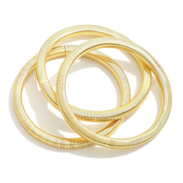 Wholesale set Three Omega Chain Stretch Bracelets D