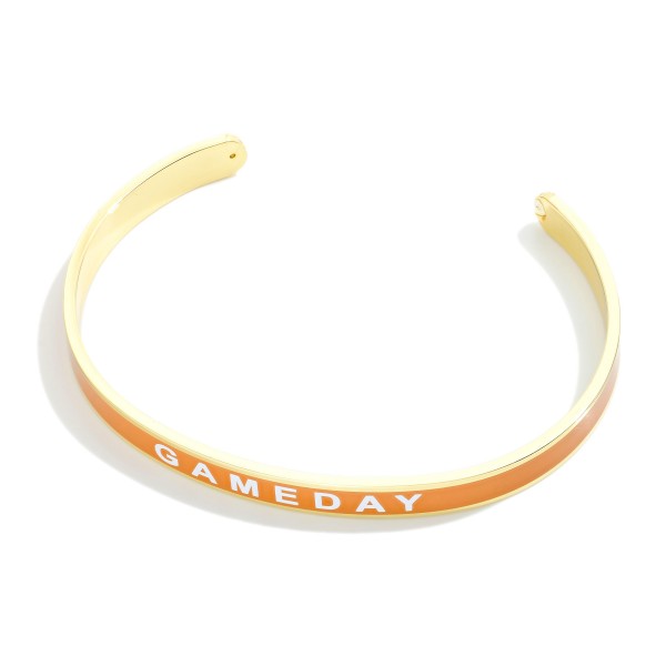 Wholesale gold Dipped Color Stripe Game Day Cuff Bracelet Gold Dipped Made Korea
