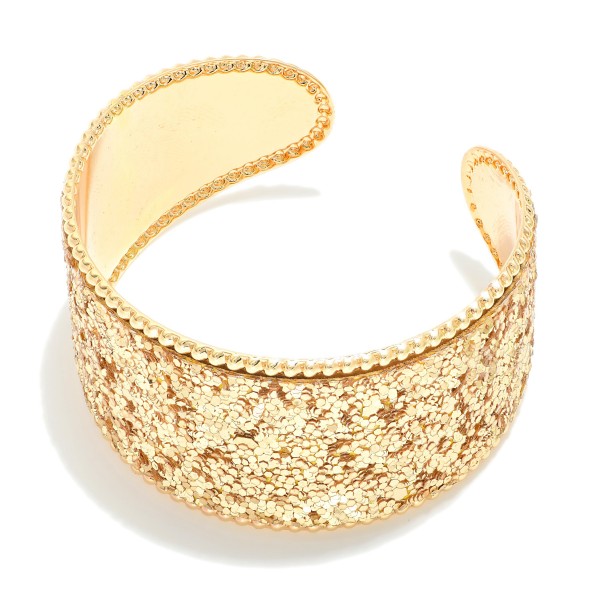 Glitter Cuff Bracelet 

- Approximately 2" D 