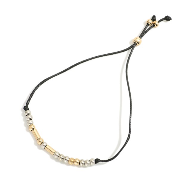 Wholesale adjustable Cord Bracelet International Morse Code Beads D
