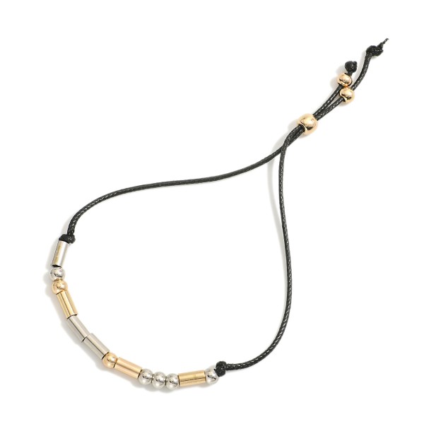Wholesale adjustable Cord Bracelet International Morse Code Beads D