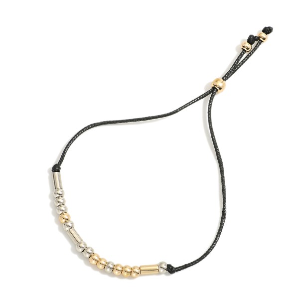 Wholesale adjustable Cord Bracelet International Morse Code Beads D