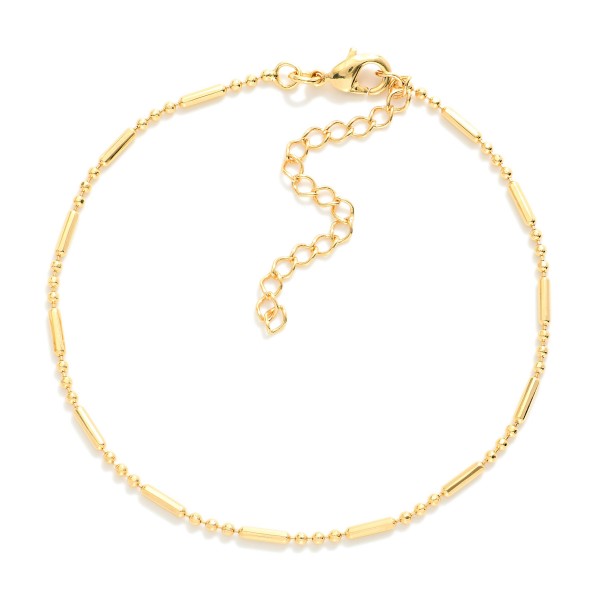 Wholesale box Chain Bracelet Metal Tube Beads L Extender L k Gold Hypoallergenic