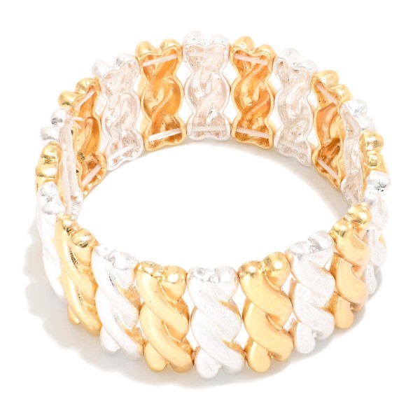 Wholesale twisted Metal Stretch Bracelets D