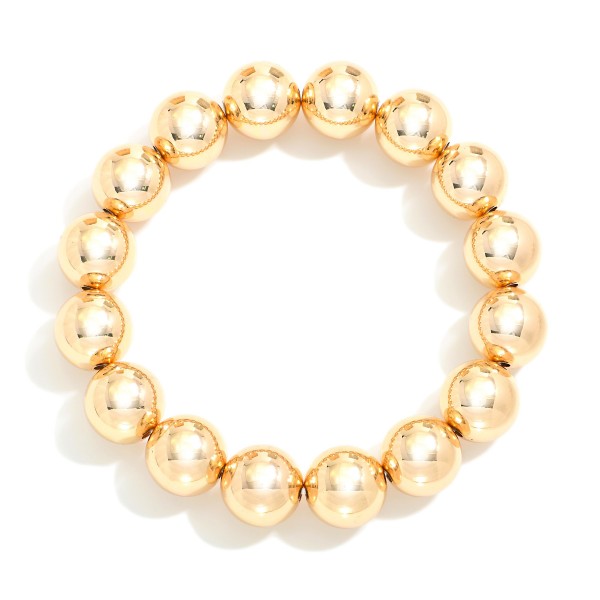 Wholesale metal Beaded Stretch Bracelet D