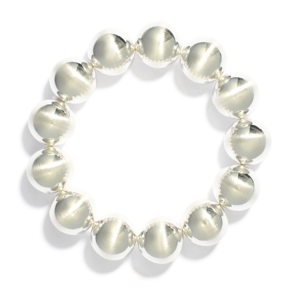 Wholesale brushed Metal Beaded Bracelet D