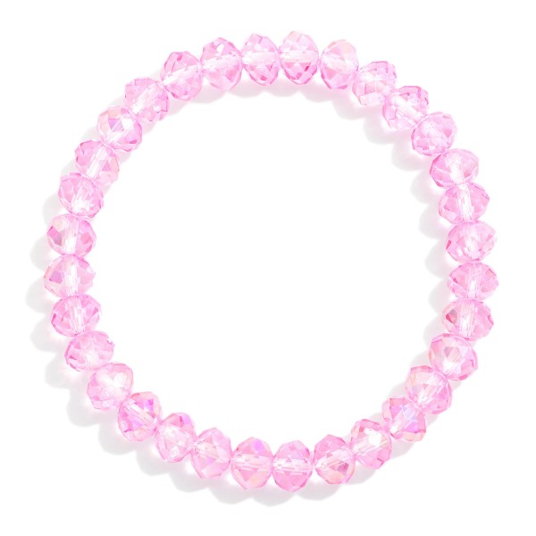 Wholesale glass Crystal Beaded Stretch Bracelet D