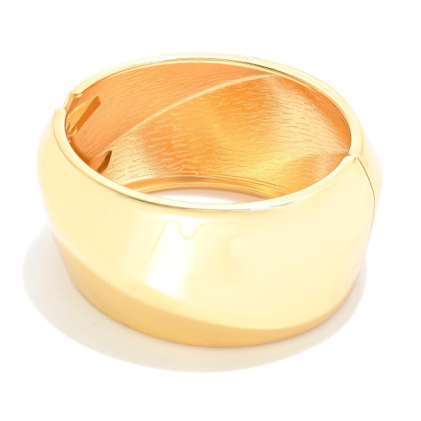 Wholesale metal Chunky Hinge Bangle Bracelet Ridged Details D
