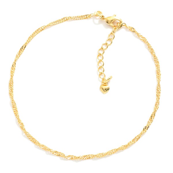 Wholesale twist Link Chain Link Bracelet L Extender L k Gold Hypoallergenic Made